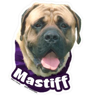 6-inch Vinyl Dog Decal Mastiff Picture