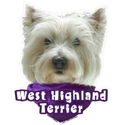 6-inch Vinyl Dog Decal West Highland White Terrier Picture