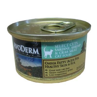AvoDerm Sardine, Shrimp, Crab Canned Cat Food each AvoDerm Sardine, Shrimp, Crab Canned Cat Food each