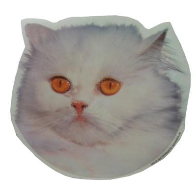 Double Sided Cat Decal Persian White Double Sided Cat Decal Persian White