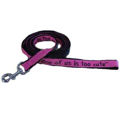 Embroidered Dog Leash 4-ft x3/4-in One of us is too cute Embroidered Dog Leash 4-ft x3/4-in One of us is too cute