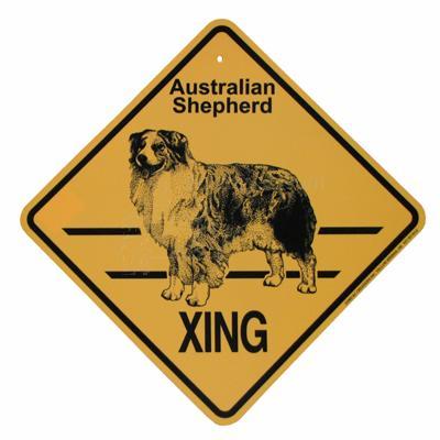 Xing Sign Australian Shepherd Plastic 10.5 x 10.5 inches Xing Sign Australian Shepherd Plastic 10.5 x 10.5 inches