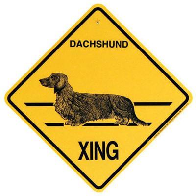 Xing Sign Dachshund Long Hair Plastic 10.5 x 10.5 inches Xing Sign Dachshund Long Hair Plastic 10.5 x 10.5 inches