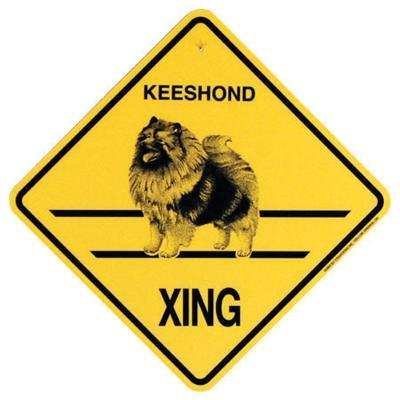 Xing Sign Keeshond Plastic 10.5 x 10.5 inches Xing Sign Keeshond Plastic 10.5 x 10.5 inches