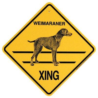 Xing Sign Weimaraner Plastic 10.5 x 10.5 inches Xing Sign Weimaraner Plastic 10.5 x 10.5 inches