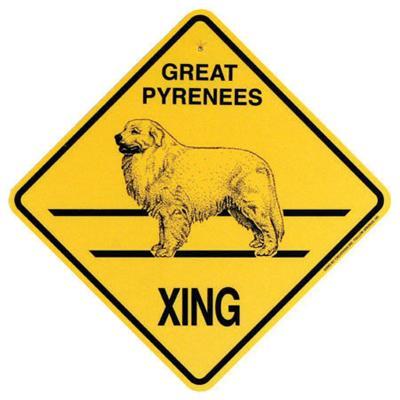 Xing Sign Great Pyrenees Plastic 10.5 x 10.5 inches Xing Sign Great Pyrenees Plastic 10.5 x 10.5 inches