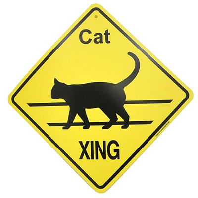 Xing Sign Cat Plastic 10.5 x 10.5 inches Xing Sign Cat Plastic 10.5 x 10.5 inches