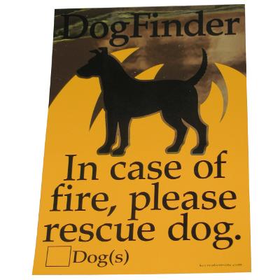 DogFinder In Case of Fire Please Rescue Dog Decal DogFinder In Case of Fire Please Rescue Dog Decal