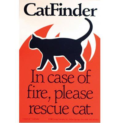CatFinder In Case of Fire Please Rescue Cat Decal CatFinder In Case of Fire Please Rescue Cat Decal