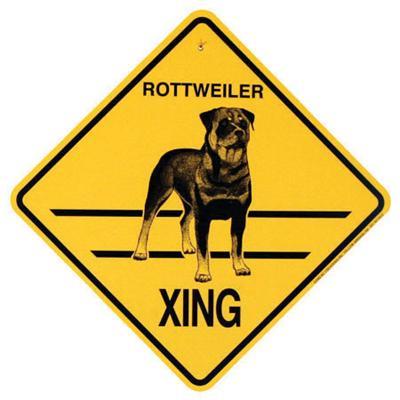Xing Sign Rottweiler Plastic 10.5 x 10.5 inches Xing Sign Rottweiler Plastic 10.5 x 10.5 inches