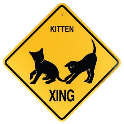 Crossing Sign Kittens Xing Crossing Sign Kittens Xing