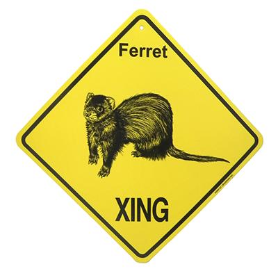 Crossing Sign Ferret Xing Crossing Sign Ferret Xing