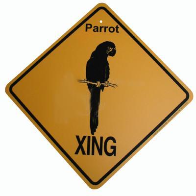 Crossing Sign Parrot Macaw Xing Crossing Sign Parrot Macaw Xing