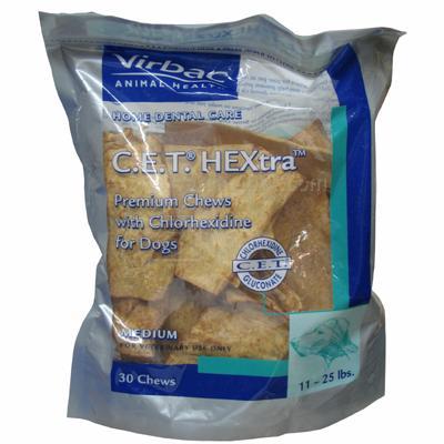 Virbac C.E.T. HEXtra Premium Dental Chews Medium 30 Count Virbac C.E.T. HEXtra Premium Dental Chews Medium 30 Count
