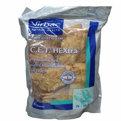 Virbac C.E.T. HEXtra Premium Dental Chews Large 30 Count Virbac C.E.T. HEXtra Premium Dental Chews Large 30 Count