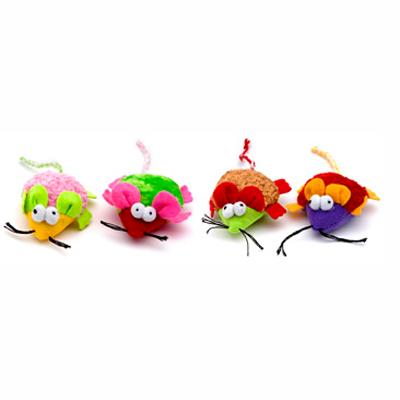 Purr-Pet Velvetine Mice 2 Pack Cat Toys