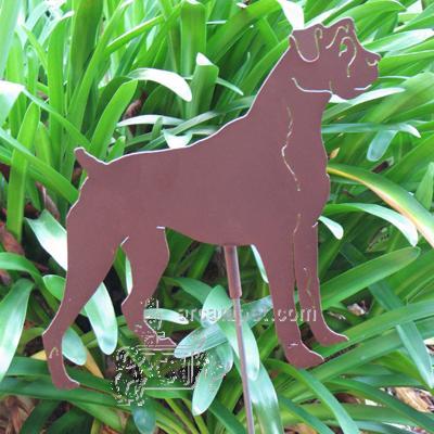 Haute Steel Garden Stake Boxer