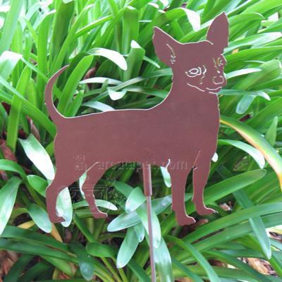 Haute Steel Garden Stake Chihuahua