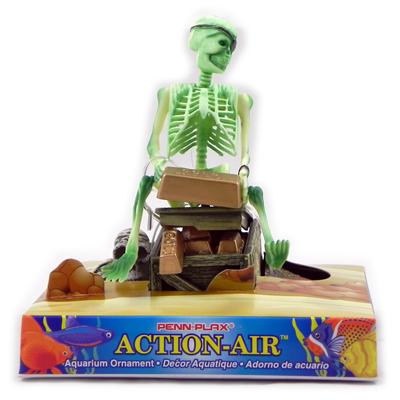 Penn Plax Action Skeleton with Gold Aquarium Ornament Penn Plax Action Skeleton with Gold Aquarium Ornament