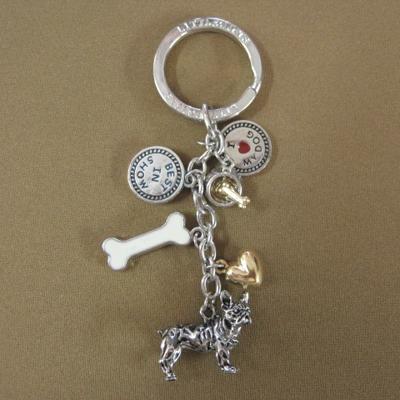 Key Chain French Bulldog with 5 Charms