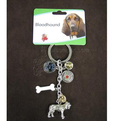 Key Chain Bloodhound with 5 Charms