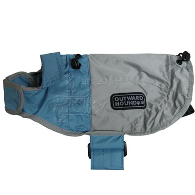 Outward Hound Dog RainCoat Ice Blue and Elephant Grey XLarge Outward Hound Dog RainCoat Ice Blue and Elephant Grey XLarge