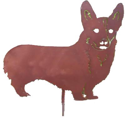 Haute Steel Garden Stake Welsh Corgi Haute Steel Garden Stake Welsh Corgi