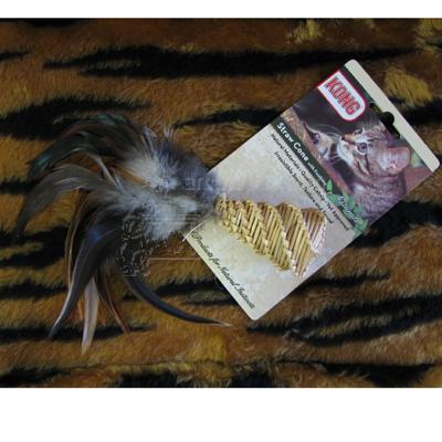 Kong Naturals Straw Cone and Feathers Cat Toy Kong Naturals Straw Cone and Feathers Cat Toy