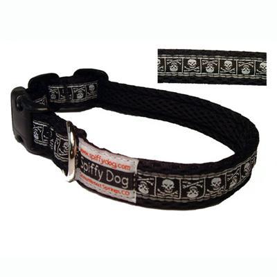 Spiffy Dog Medium Black Skulls Air Collar for Dogs Spiffy Dog Medium Black Skulls Air Collar for Dogs