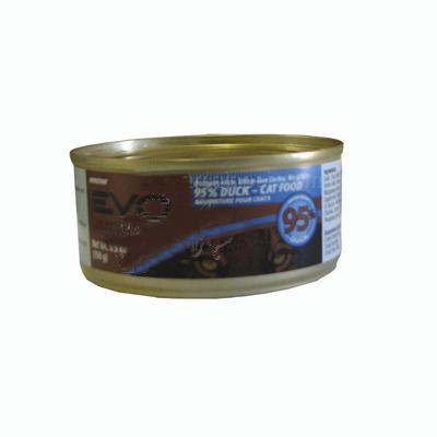 Evo 95% Duck 5.5 oz Canned Cat Food each Evo 95% Duck 5.5 oz Canned Cat Food each