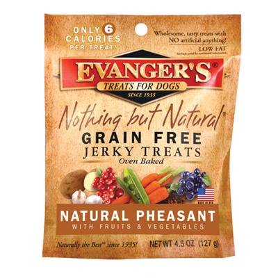 Evangers Nothing But Natural Pheasant Jerky 4.5 oz Dog Treat Evangers Nothing But Natural Pheasant Jerky 4.5 oz Dog Treat