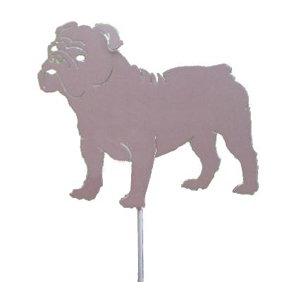 Haute Steel Garden Stake Bulldog