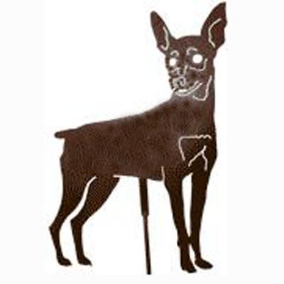 Haute Steel Garden Stake Minature Pinscher Haute Steel Garden Stake Minature Pinscher