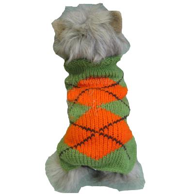 Handmade Dog Sweater Wool Argyle Green Large Handmade Dog Sweater Wool Argyle Green Large