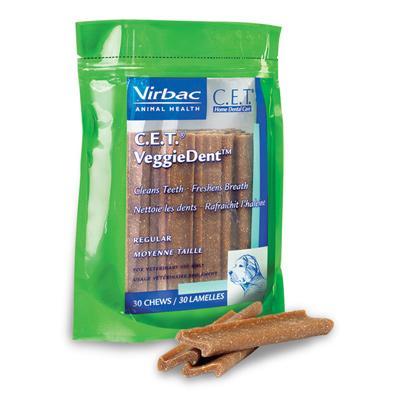 Virbac C.E.T. VeggieDent Chews for Dogs Reg 30 ct Virbac C.E.T. VeggieDent Chews for Dogs Reg 30 ct