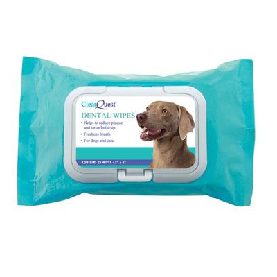 Clear Quest Dog and Cat Dental Wipes 25 Pack Clear Quest Dog and Cat Dental Wipes 25 Pack