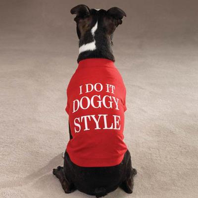 Dog T-shirt I do it Doggy Style Large Dog T-shirt I do it Doggy Style Large