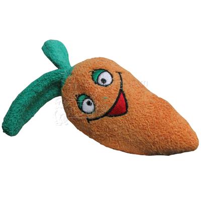 Booda Happy Face Terries Carrot Dog Toy Booda Happy Face Terries Carrot Dog Toy
