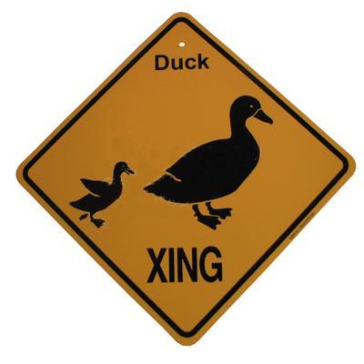 Xing Sign Duck Plastic 10.5 x 10.5 inches Xing Sign Duck Plastic 10.5 x 10.5 inches