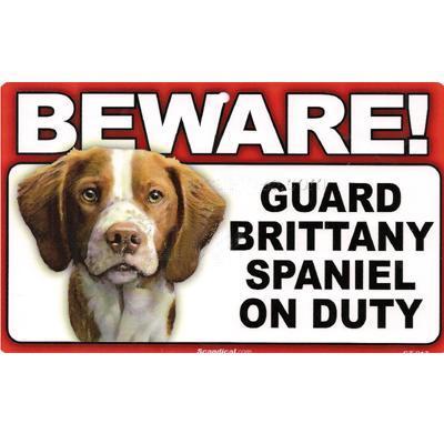 Sign Guard Brittany On Duty 8 x 4.75 inch Laminated