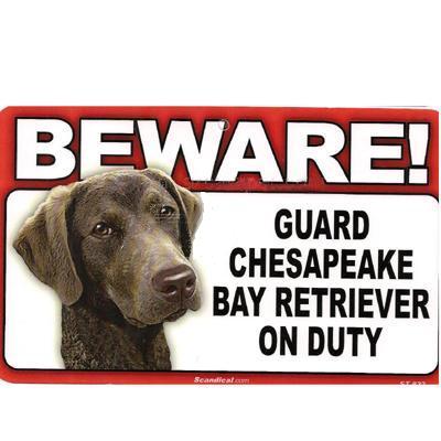 Sign Guard Chesapeake On Duty 8 x 4.75 inch Laminated