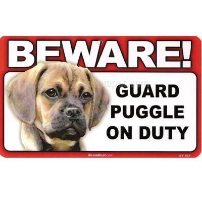 Sign Guard Puggle On Duty 8 x 4.75 inch Laminated Sign Guard Puggle On Duty 8 x 4.75 inch Laminated