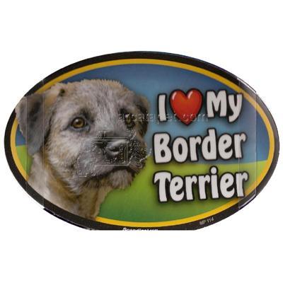 Dog Breed Image Magnet Oval Border Terrier