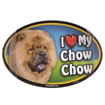 Dog Breed Image Magnet Oval Chow Chow