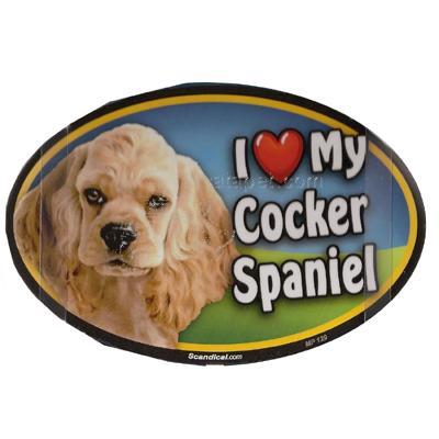 Dog Breed Image Magnet Oval Cocker Spaniel
