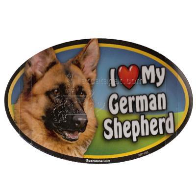 Dog Breed Image Magnet Oval German Shepherd