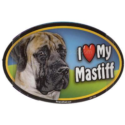 Dog Breed Image Magnet Oval Mastiff