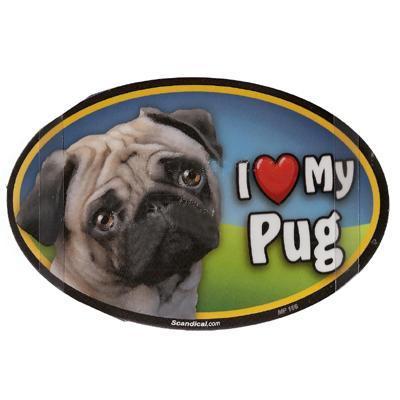 Dog Breed Image Magnet Oval Pug