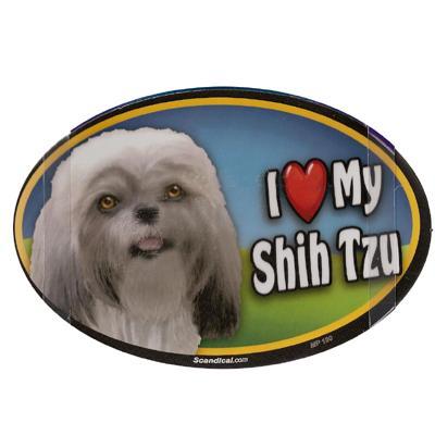 Dog Breed Image Magnet Oval Shih Tzu