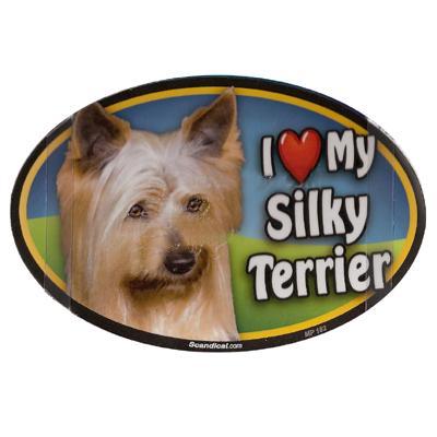 Dog Breed Image Magnet Oval Silky Terrier